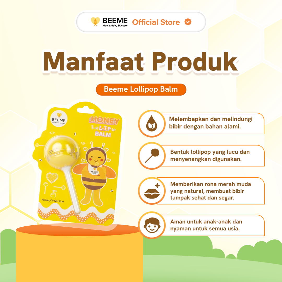 Paket Beeme Nourishing Balm 15g + Honey Lollipop Balm 7g