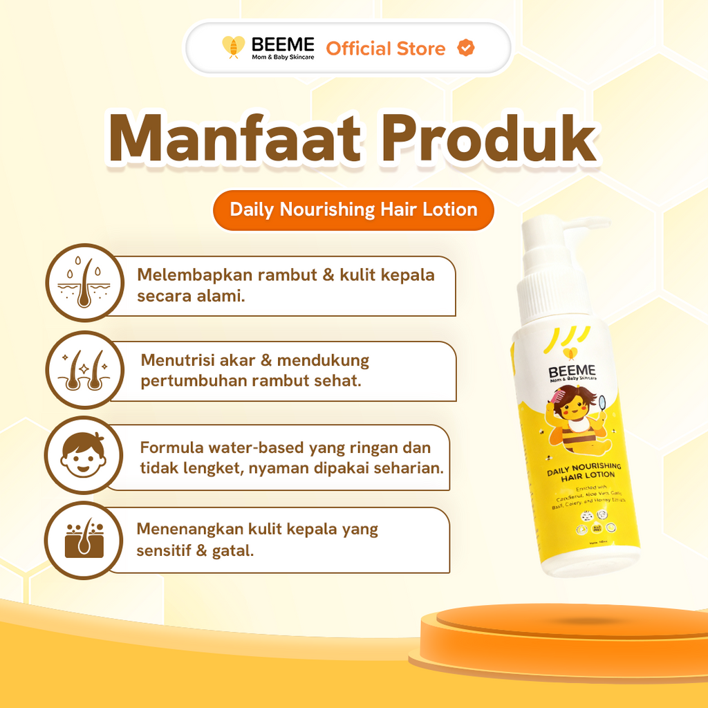 Paket Beeme Nourishing Balm 15g + Daily Nourishing Hair Lotion 100ml