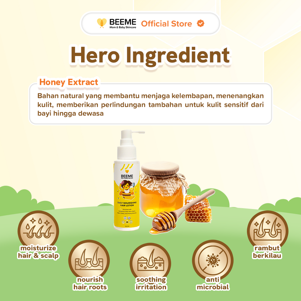 Paket Beeme Nourishing Balm 15g + Daily Nourishing Hair Lotion 100ml