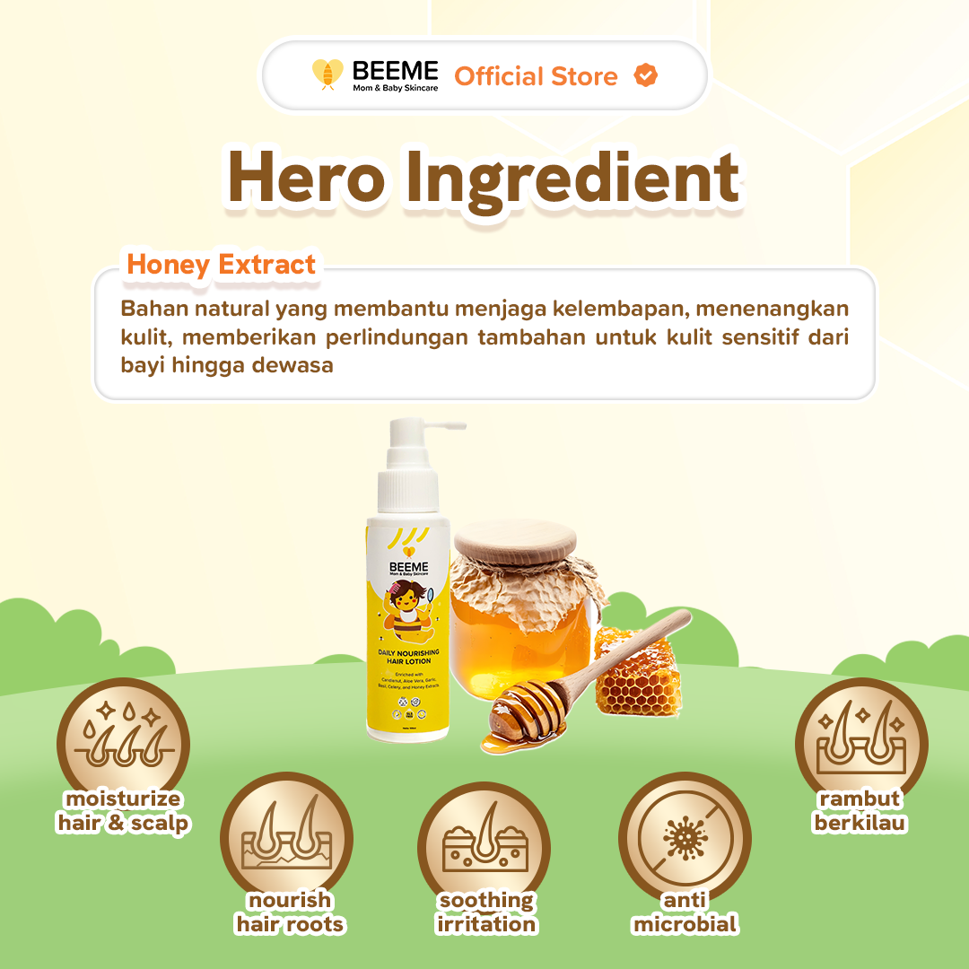 Paket Beeme Nourishing Balm 15g + Daily Nourishing Hair Lotion 100ml