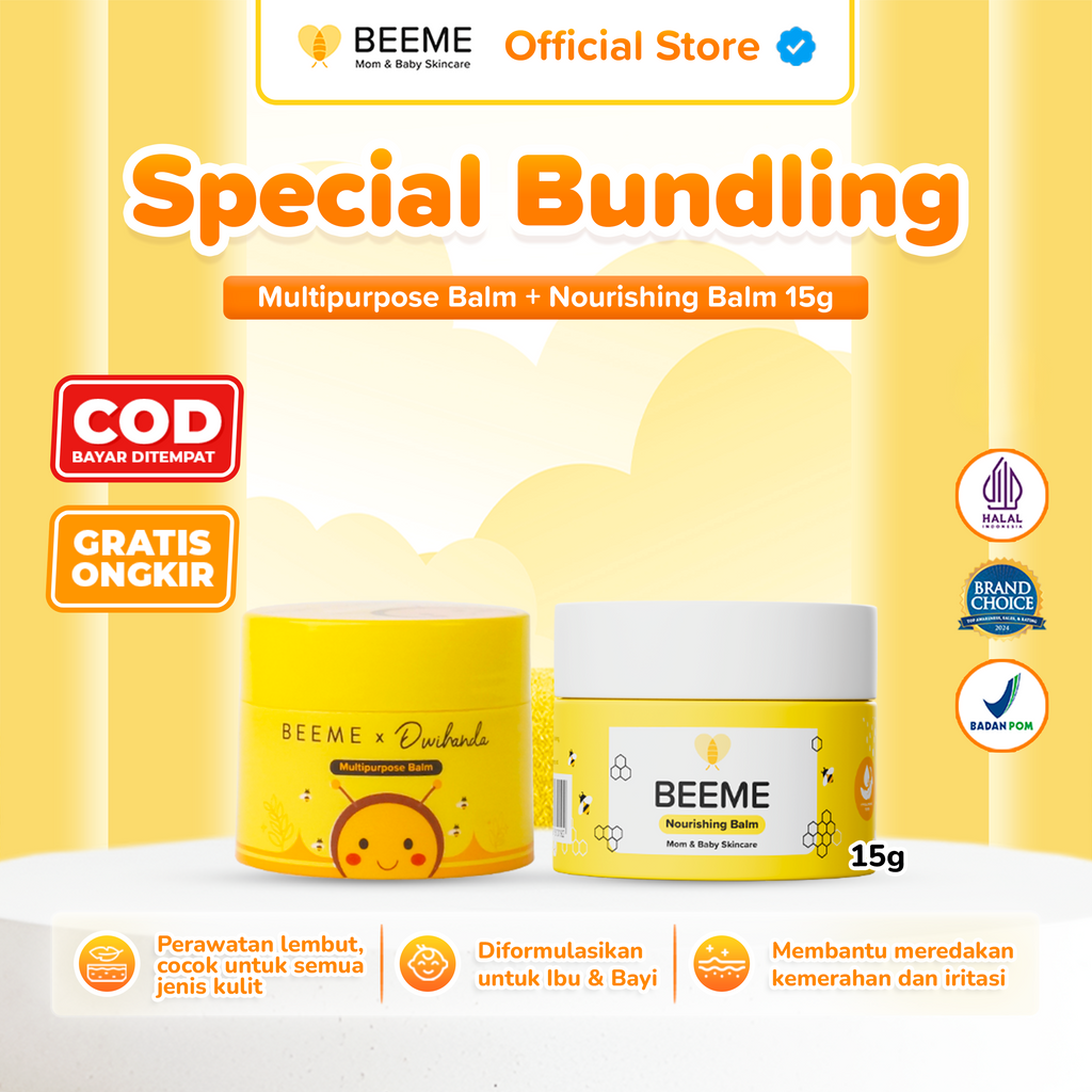 Paket Beeme Multipurpose Balm 15g + Beeme Nourishing Balm 15g