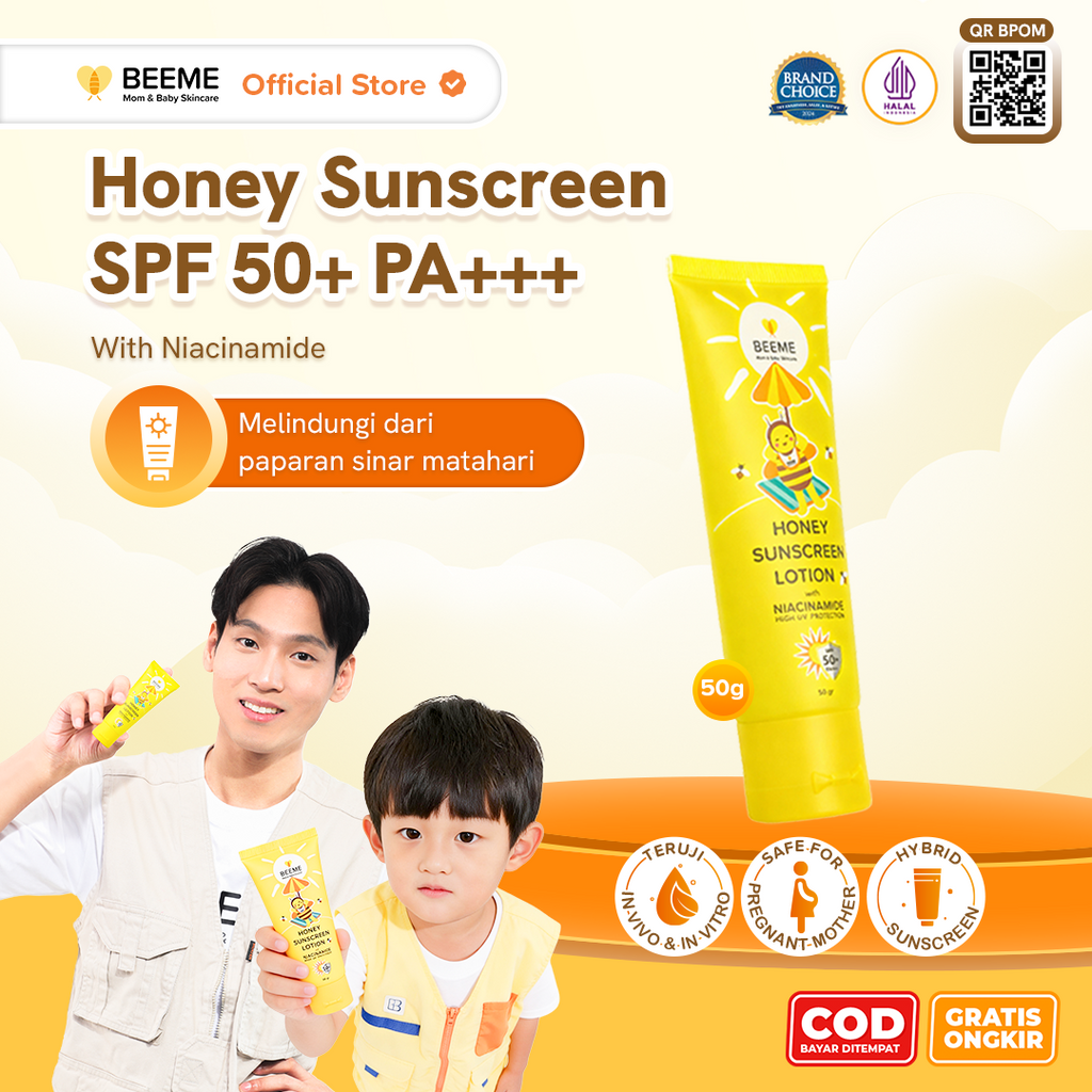 Beeme Honey Sunscreen Lotion SPF 50+++ 50g