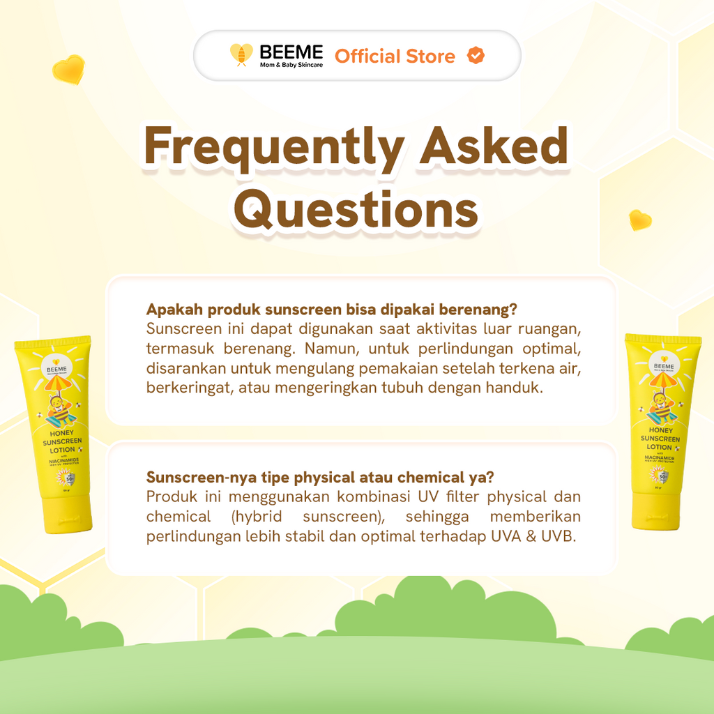Beeme Honey Sunscreen Lotion SPF 50+++ 50g